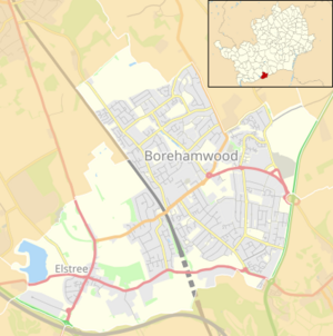 Elstree and Borehamwood parish UK location map