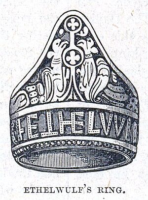 Ethelwulf's Ring - Illustration from Cassell's History of England - Century Edition - published circa 1902