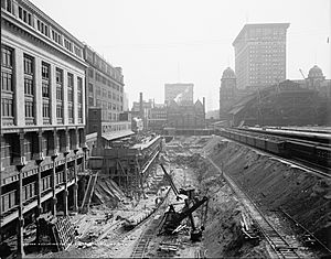 Excavations for N.Y. Grand Central Station, N.Y. City