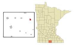 Location of Wells, Minnesota