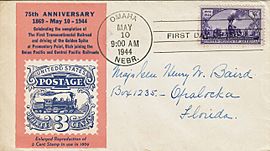 First Day Cover Sc922 75th Anniversary First Transcontinental Railroad May 10, 1944