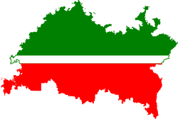 Flag-map of Tatarstan