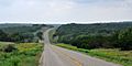 Highway 187 in the Edwards Plateau, Bandera County, Texas, USA (14 April 2012)