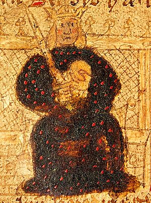 History of the Kings (f.96.v) Maelgwn Gwynedd Detail
