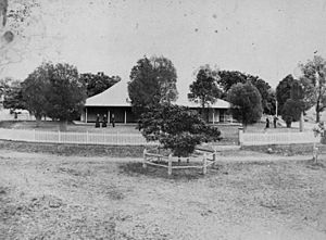 Homestead and grounds at Mount Abundance station Queensland ca 1895