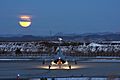 Kawasaki T-4 night operations at Chitose Air Base