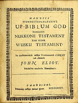 Mamusse wunneetupanatamwe Up-Biblum God naneeswe Nukkone Testament kah wonk Wusku Testament. (page 5 crop)