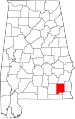 State map highlighting Dale County