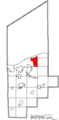 Map of Lorain County Ohio Highlighting Sheffield Village