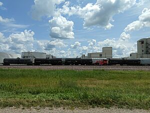 Minnesota Soybean Processors plant and rail line 03