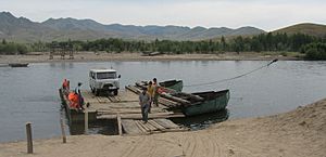Mongol cable ferry