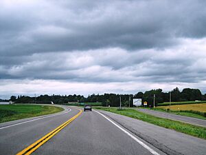 NY 12 northbound outside of the hamlet of Paris