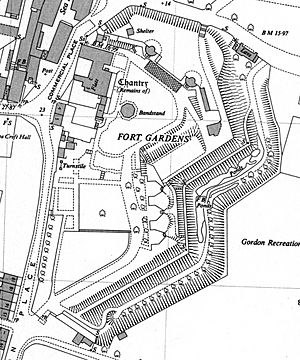 New Tavern Fort OS Nat Grid map 1963