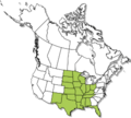North American Distribution map of the Smooth softshell turtle