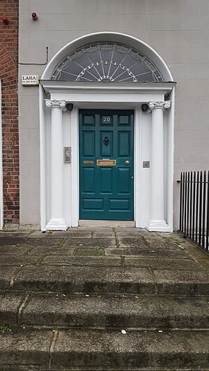 Number 20 Mountjoy Square doorway
