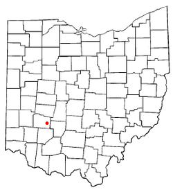 Location of Jamestown, Ohio