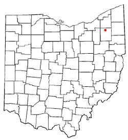 Location of Mantua, Ohio