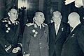 Peng Dehuai, Ye Jianying, Nikita Khrushchev, Nikolai Bulganin