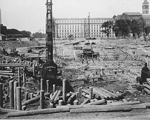 Photograph of the Advanced Construction of the Foundation for the National Archives Building, Washington, D.C. (36778975445)