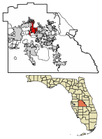 Location of Auburndale in Polk County, Florida.