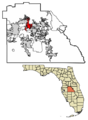 Polk County Florida Incorporated and Unincorporated areas Auburndale Highlighted 1202550