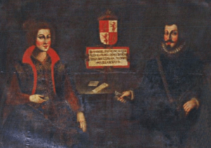 Manuel of Castile and Beatrice of Savoy, in a 17th-century Portuguese painting series depicting the ancestors of the Manuel family (Ficalho Palace, Serpa, Portugal)
