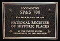 SP&S 700 NRHP plaque