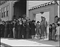 San Francisco, California. Japanese family heads and persond living alone, form a line outside Civi . . . - NARA - 536422