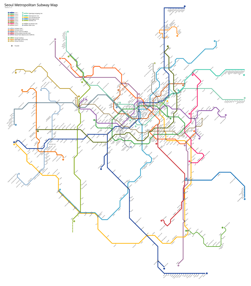 Seoul subway linemap en