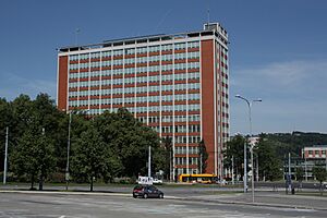 Iconic constructivist Baťa's Skyscraper