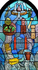 St Thomas Aquinas church, Ham. Stained-glass window by Paul Quail