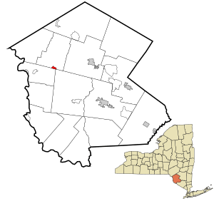 Location of Jeffersonville in Sullivan County, New York