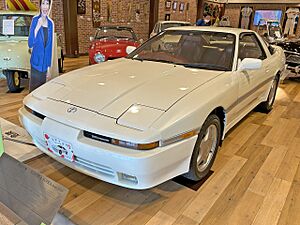 The frontview of Toyota SUPRA 2.5GT TWIN turbo LIMITED mid-year 1991 that Sanae Takaichi used to drive