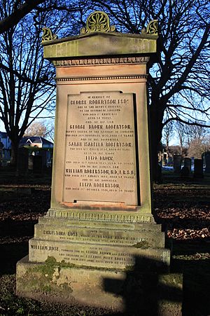 The grave of Dr William Robertson, Warriston Cemetery, Edinburgh