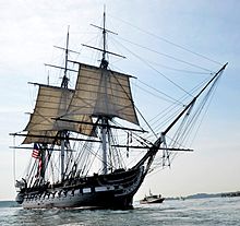 USS Constitution underway, August 19, 2012 by Castle Island cropped