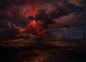 Vesuvius erupting at Night by William Marlow