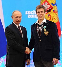 Vladimir Putin and Nikita Katsalapov 24 February 2014