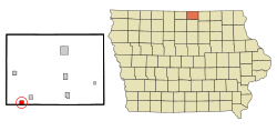 Location of Fertile, Iowa