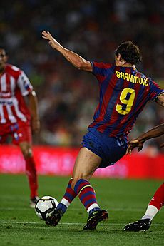 Zlatan Ibrahimovic of FC Barcelona, August 31, 2009