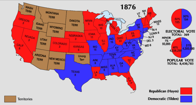 1876 Electoral Map
