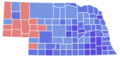 2006 United States Senate election in Nebraska results map by county
