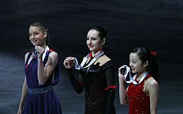 2015 Grand Prix of Figure Skating Final Junior ladies singles medal ceremonies IMG 9279