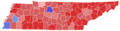2018 United States Senate election in Tennessee results map by county