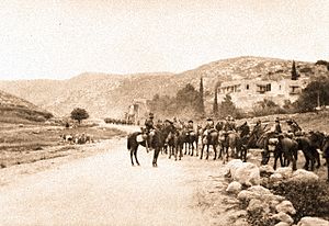 4th Light Horse Regiment entering the Judean Hills 1918