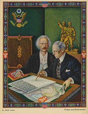Arthur Szyk (1894-1951). Polish-American Fraternity series, Wilson and Paderewski (1939), Kraków
