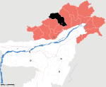 Arunachal Pradesh district location map Upper Subansiri.svg