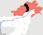 Arunachal Pradesh district location map West Siang.svg