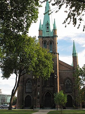 Assumption Church's northwest facade, 2012