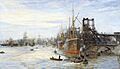 Barry Docks, South Wales, c. 1900, William Lionel Wyllie