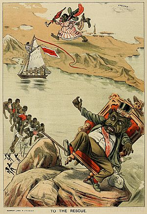 Bayonet Constitution political cartoon 1887